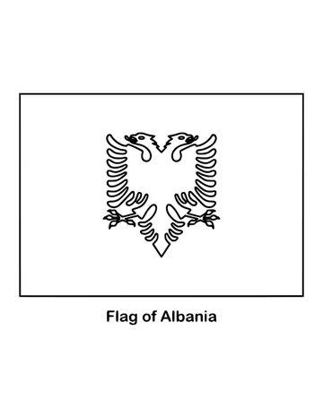 Outline of the flag of Albania to color