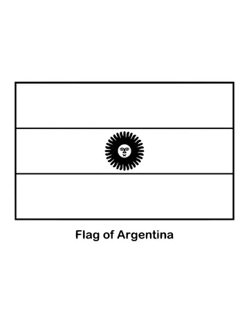 Outline of the flag of Argentina to color
