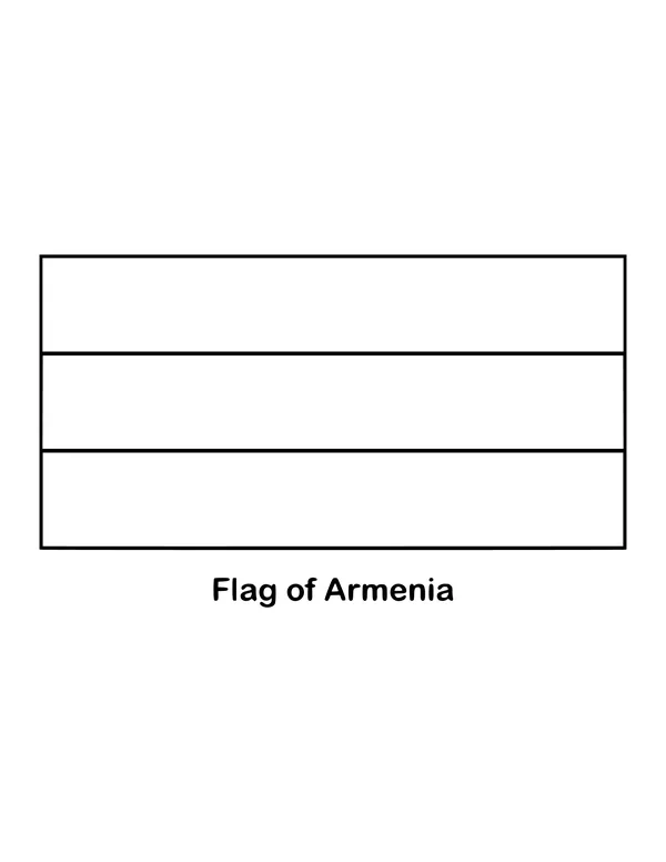 Outline of the flag of Armenia to color