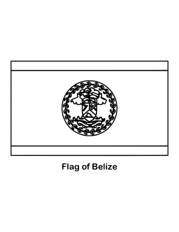 Outline of the flag of Belize to color