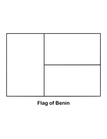 Outline of the flag of Benin to color