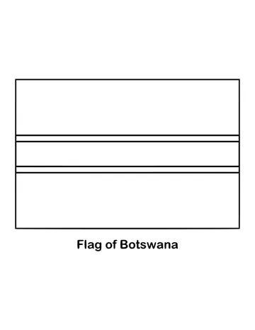 Outline of the flag of Botswana to color