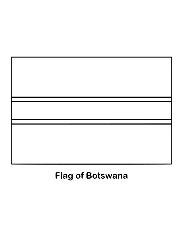 Outline of the flag of Botswana to color