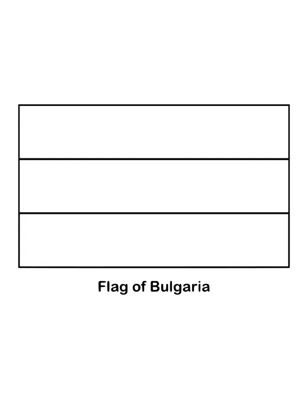 Outline of the flag of Bulgaria to color