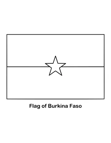 Outline of the flag of Burkina Faso to color