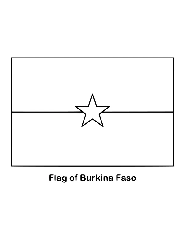 Outline of the flag of Burkina Faso to color