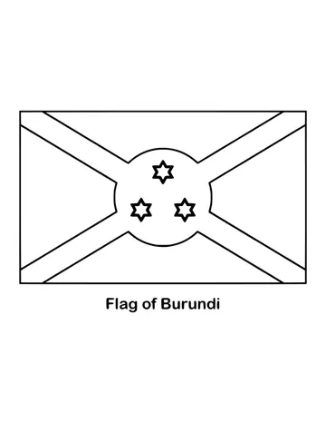 Outline of the flag of Burundi to color