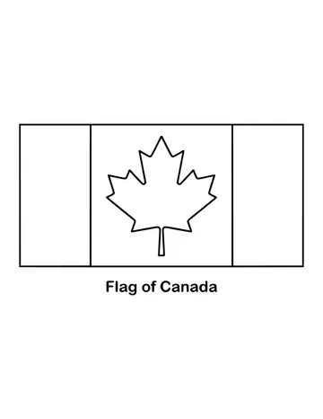 Outline of the flag of Canada, the Canadian flag, to color