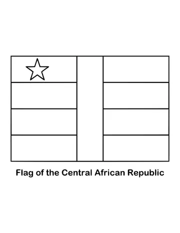 Outline of the flag of the Central African Republic to color
