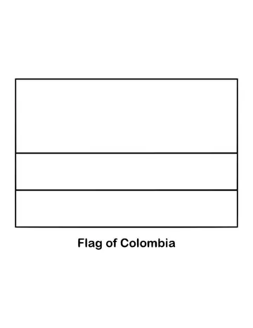 Outline of the flag of Colombia to color
