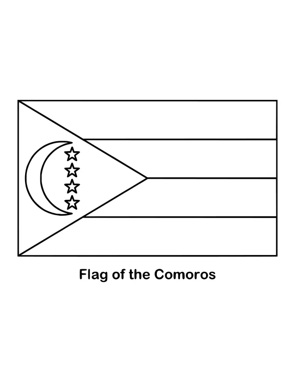 Outline of the flag of the Comoros to color