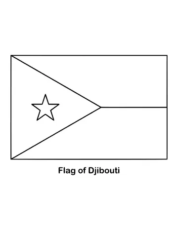 Outline of the flag of Djibouti to color