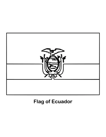 Outline of the flag of Ecuador to color