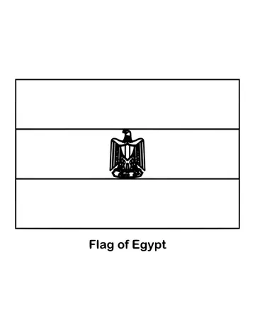 Outline of the flag of Egypt to color