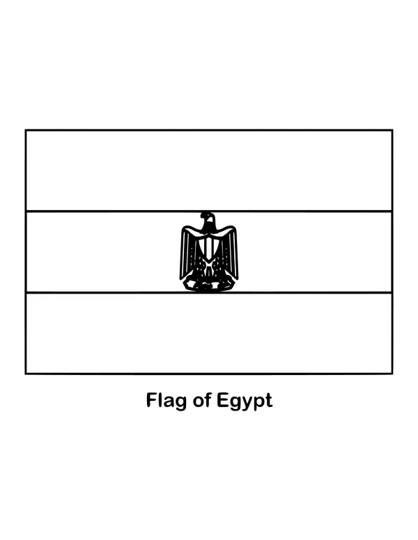 Outline of the flag of Egypt to color