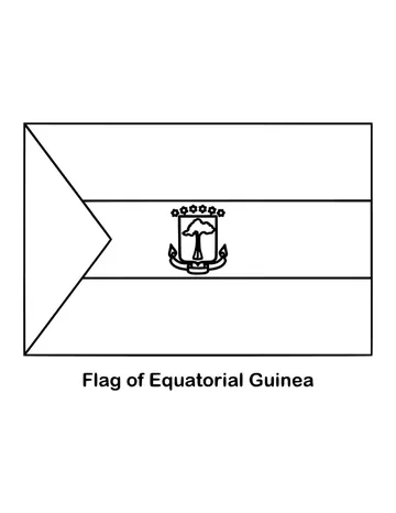 Outline of the flag of Equatorial Guinea to color
