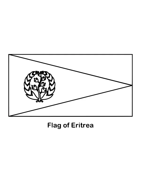 Outline of the flag of Eritrea to color