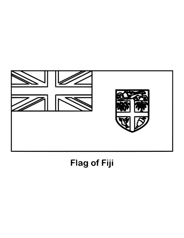 Outline of the flag of Fiji to color