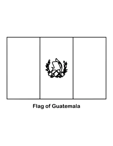 Outline of the flag of Guatemala to color