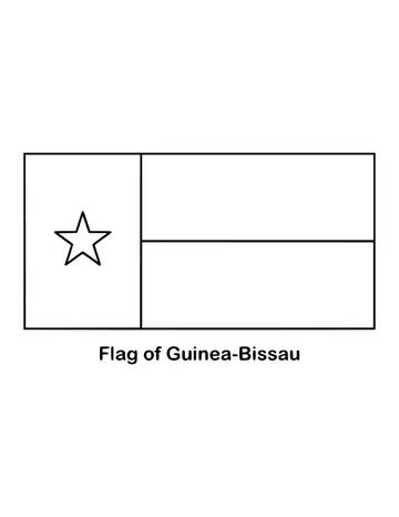 Outline of the flag of Guinea-Bissau to color