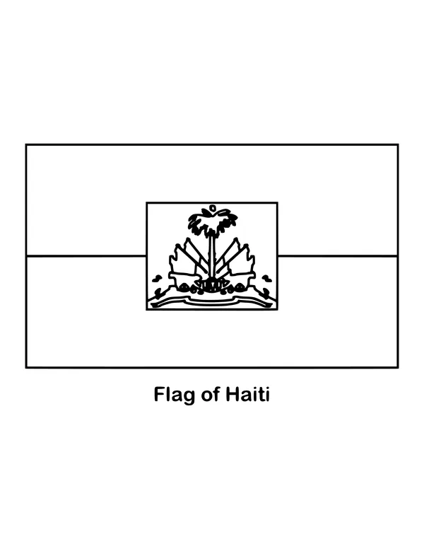 Outline of the flag of Haiti to color