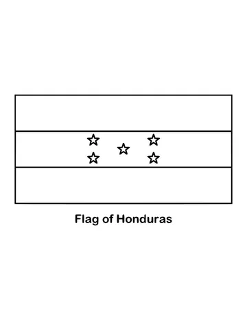 Outline of the flag of Honduras to color