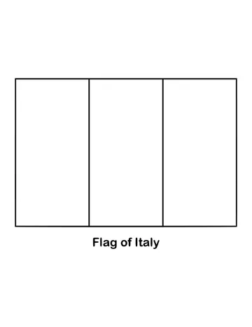 Outline of the flag of Italy, the Italian flag, to color