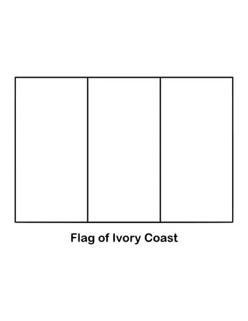 Outline of the flag of Ivory Coast to color