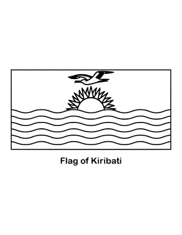 Outline of the flag of Kiribati to color