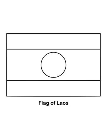 Outline of the flag of Laos to color