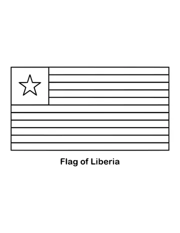 Outline of the flag of Liberia to color