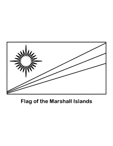 Outline of the flag of the Marshall Islands to color