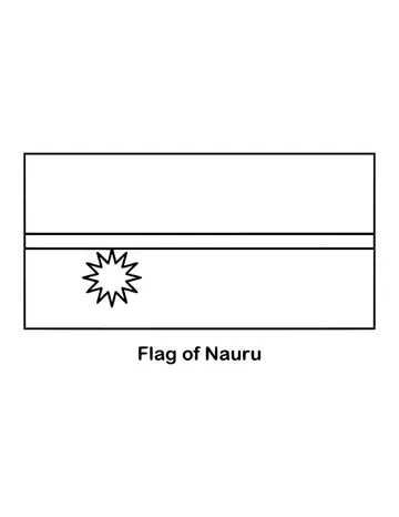 Outline of the flag of Nauru to color