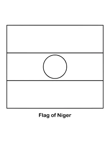Outline of the flag of Niger to color