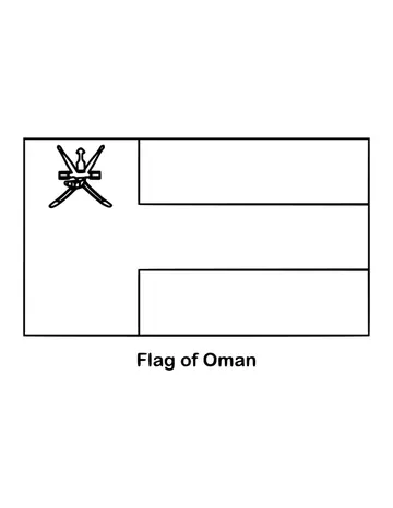 Outline of the flag of Oman to color