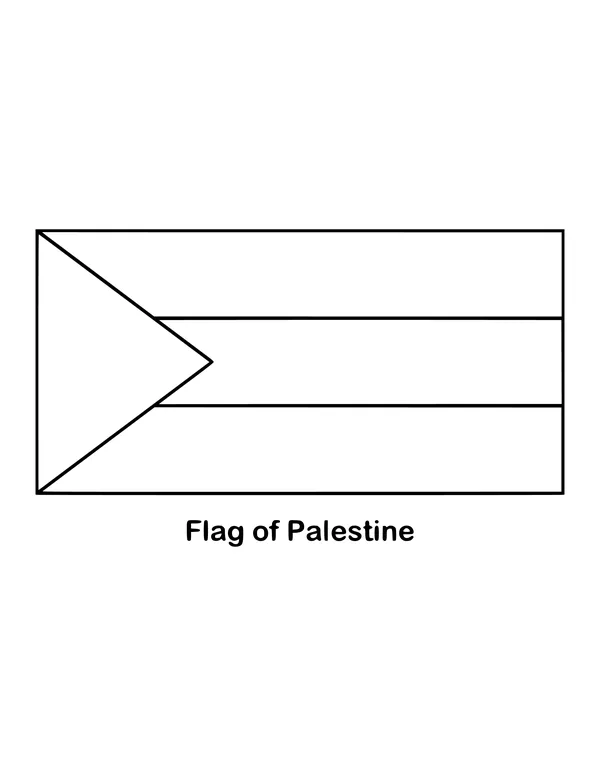 Outline of the flag of Palestine to color