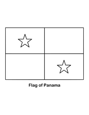 Outline of the flag of Panama to color