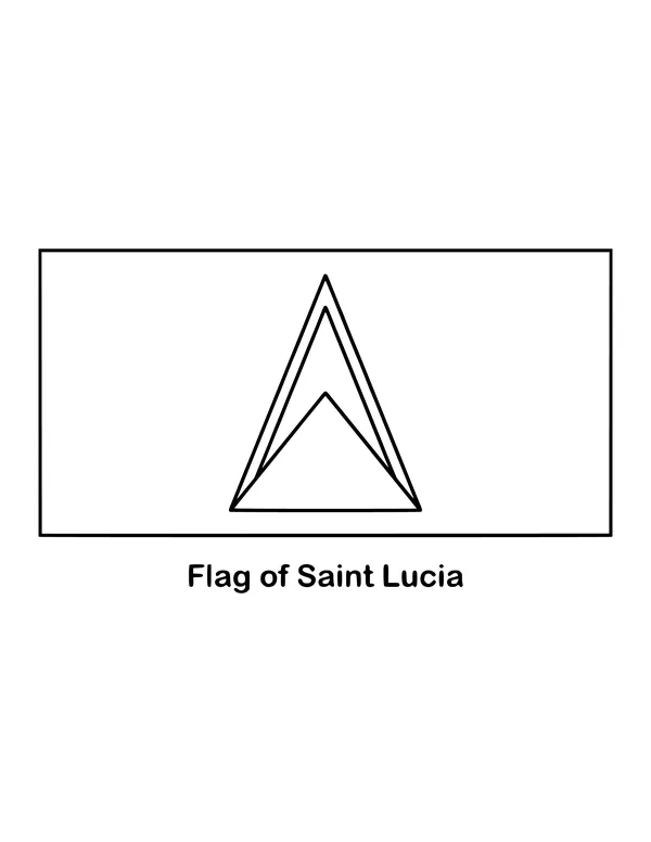 Outline of the flag of Saint Lucia to color
