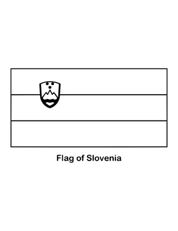 Outline of the flag of Slovenia to color