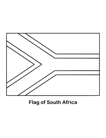 Outline of the flag of South Africa to color