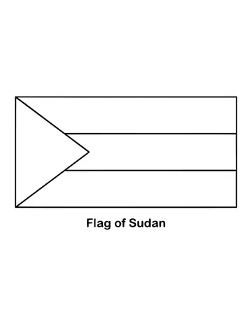 Outline of the flag of Sudan to color