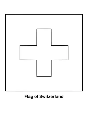 Outline of the flag of Switzerland to color