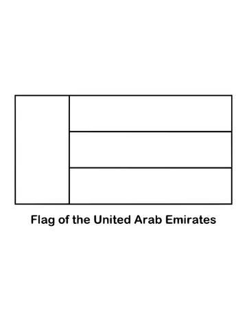 Outline of the flag of the United Arab Emirates to color