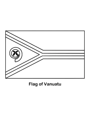 Outline of the flag of Vanuatu to color