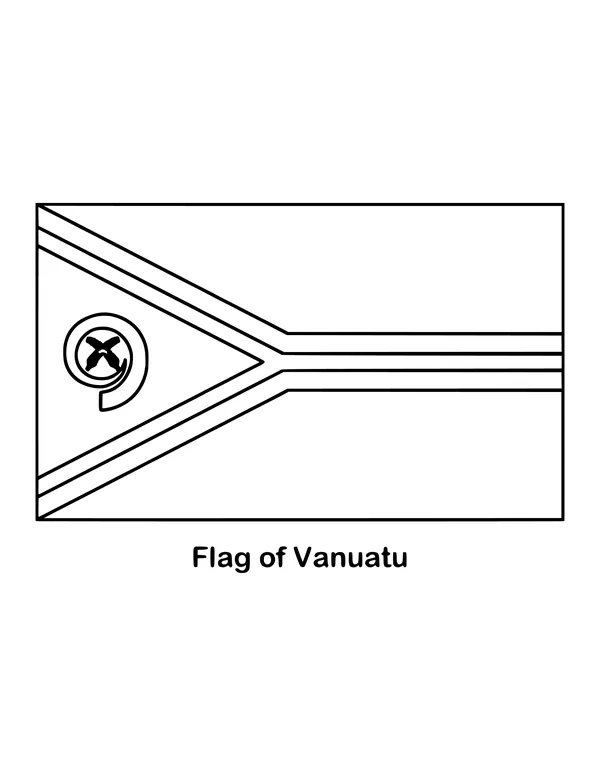 Outline of the flag of Vanuatu to color