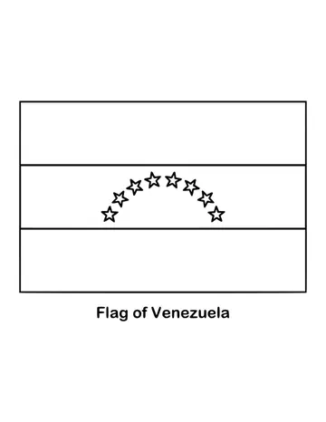 Outline of the flag of Venezuela to color