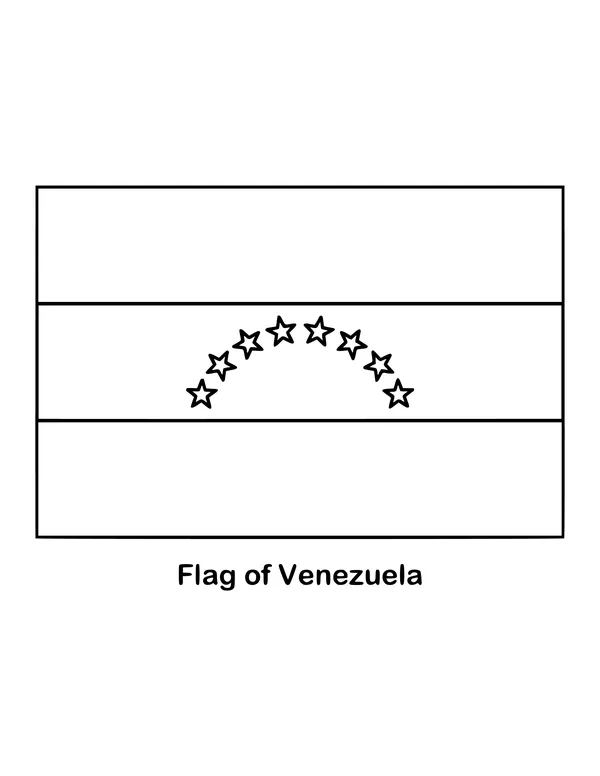 Outline of the flag of Venezuela to color